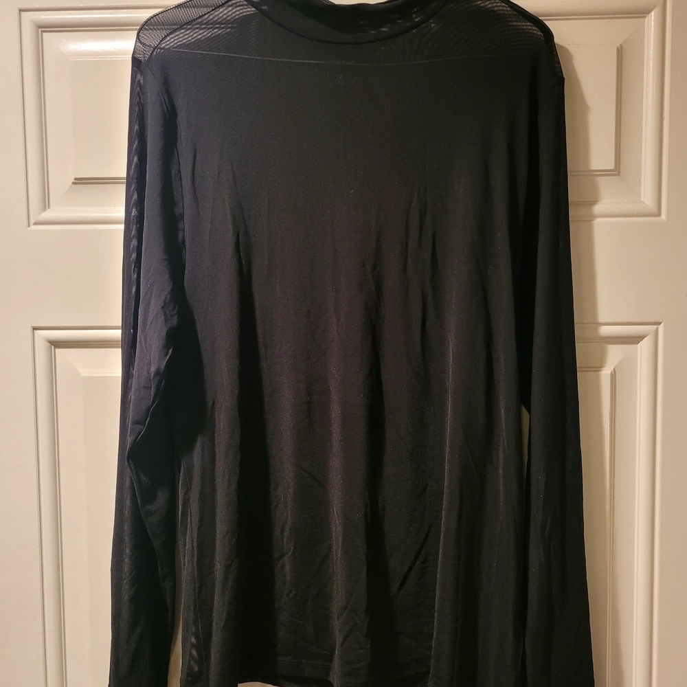 Torrid Black Mesh Detail Top